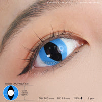 Sweety Crazy Aqua Cat (1 lens/pack)-Crazy Contacts-UNIQSO Canada
