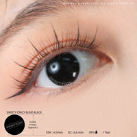 Sweety Crazy Blind Black (1 lens/pack)-Crazy Contacts-UNIQSO Canada