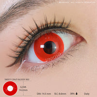 Sweety Crazy Bloody Red - 1 Day Disposable (1 lens/pack)-Crazy Contacts-UNIQSO Canada