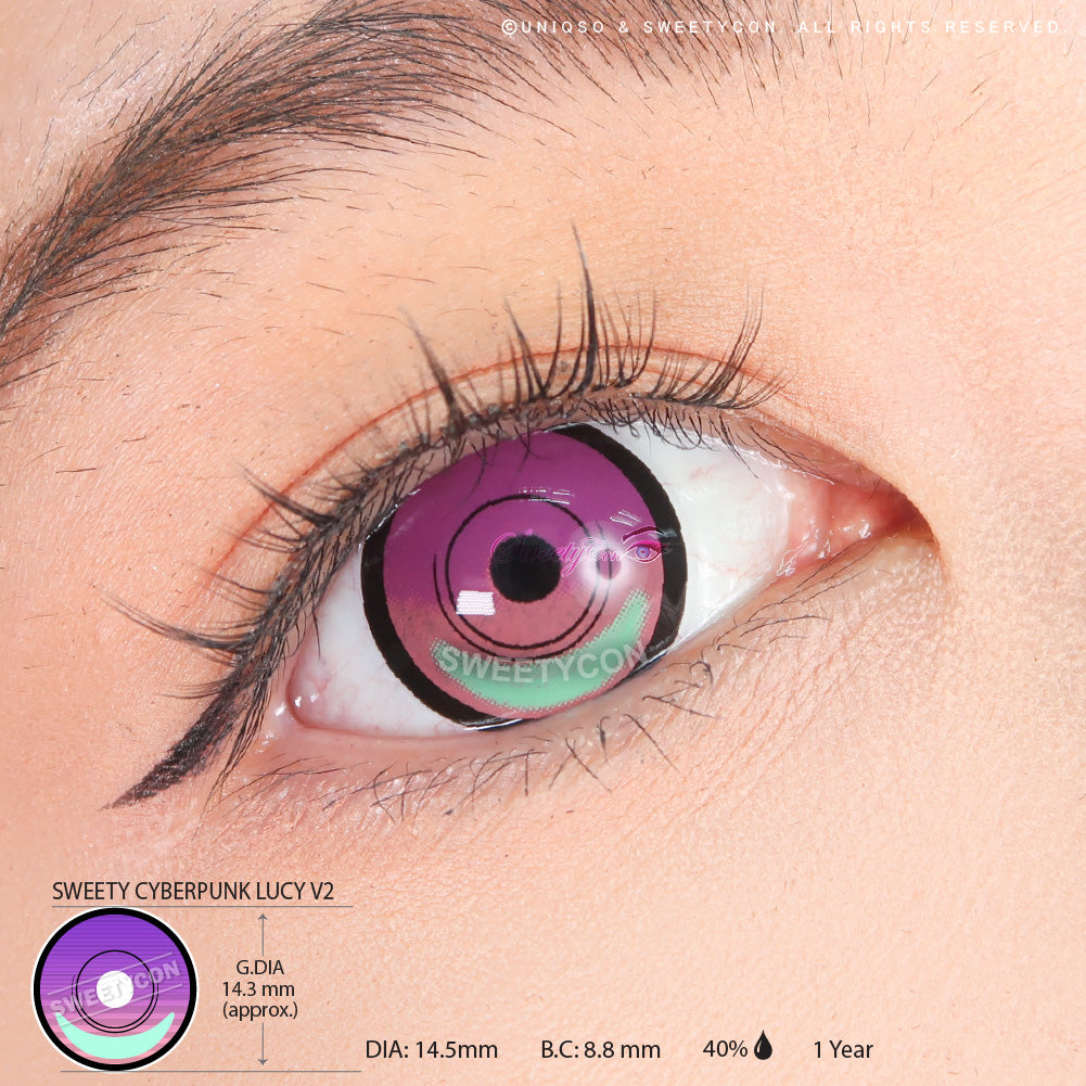 Sweety Crazy Cyberpunk Lucy V2 (1 lens/pack)-Colored Contacts-UNIQSO Canada
