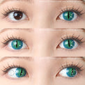 Sweety Crazy Dark Green Demon Eye / Cat Eye (New) (1 lens/pack)-Crazy Contacts-UNIQSO Canada