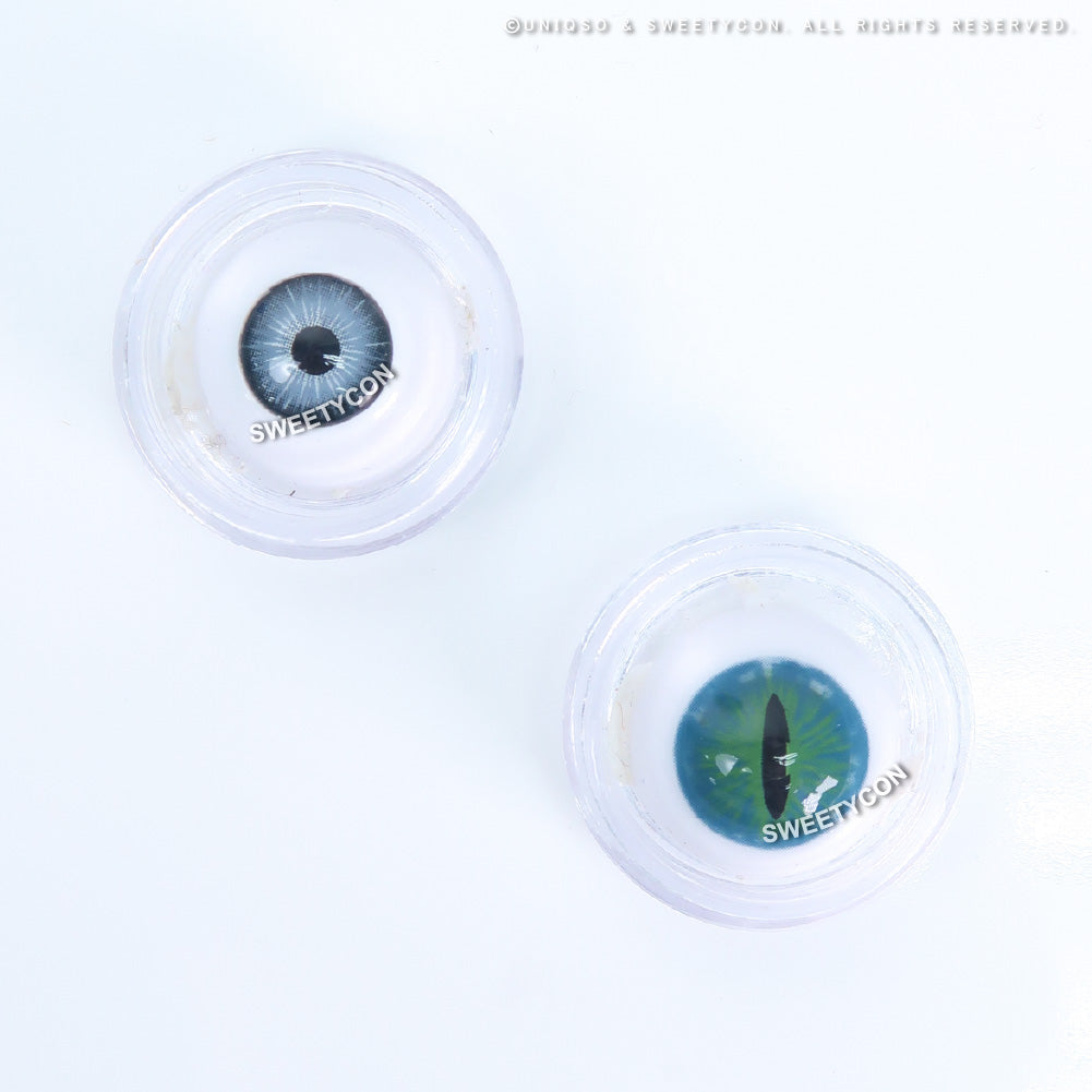 Sweety Crazy Dark Green Demon Eye / Cat Eye (New) (1 lens/pack)-Crazy Contacts-UNIQSO Canada