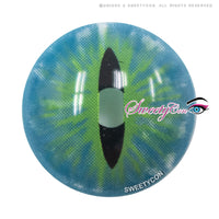 Sweety Crazy Dark Green Demon Eye / Cat Eye (New) (1 lens/pack)-Crazy Contacts-UNIQSO Canada