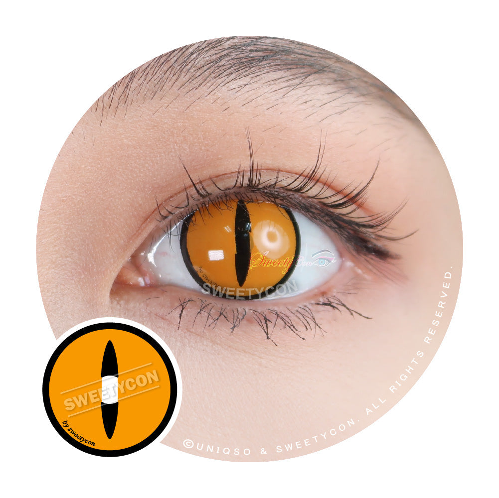 Sweety Crazy Gold Demon Eye / Cat Eye (1 lens/pack)-Crazy Contacts-UNIQSO Canada