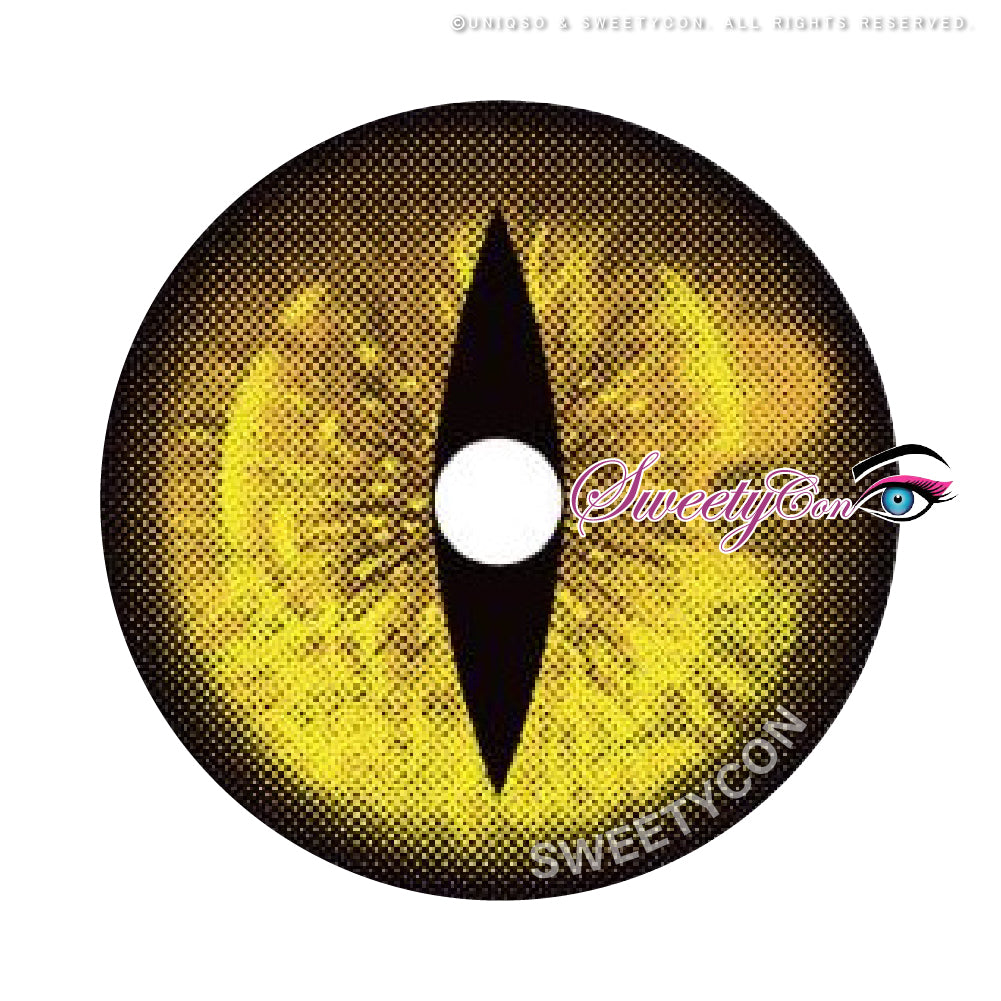 Sweety Crazy Gold Demon Eye / Cat Eye (New) (1 lens/pack)-Crazy Contacts-UNIQSO