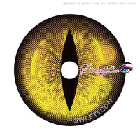 Sweety Crazy Gold Demon Eye / Cat Eye (New) (1 lens/pack)-Crazy Contacts-UNIQSO Canada