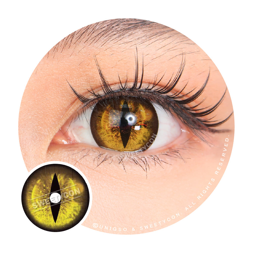 Sweety Crazy Gold Demon Eye / Cat Eye (New) (1 lens/pack)-Crazy Contacts-UNIQSO