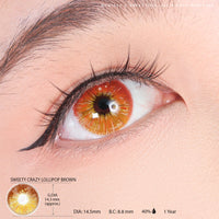 Sweety Crazy Lollipop Brown (1 lens/pack)-Colored Contacts-UNIQSO Canada