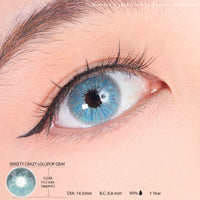 Sweety Crazy Lollipop Gray (1 lens/pack)-Colored Contacts-UNIQSO Canada