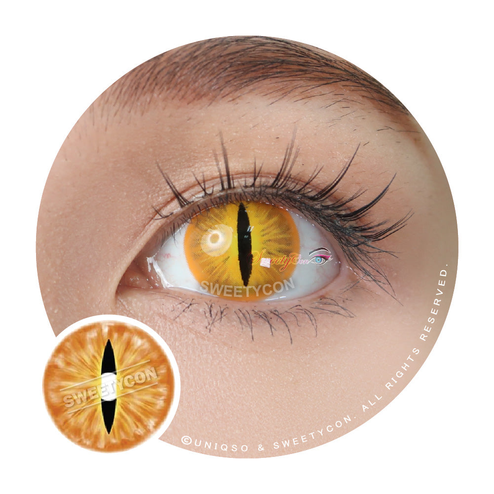 Sweety Crazy Orange Demon Eye / Cat Eye (New) (1 lens/pack
