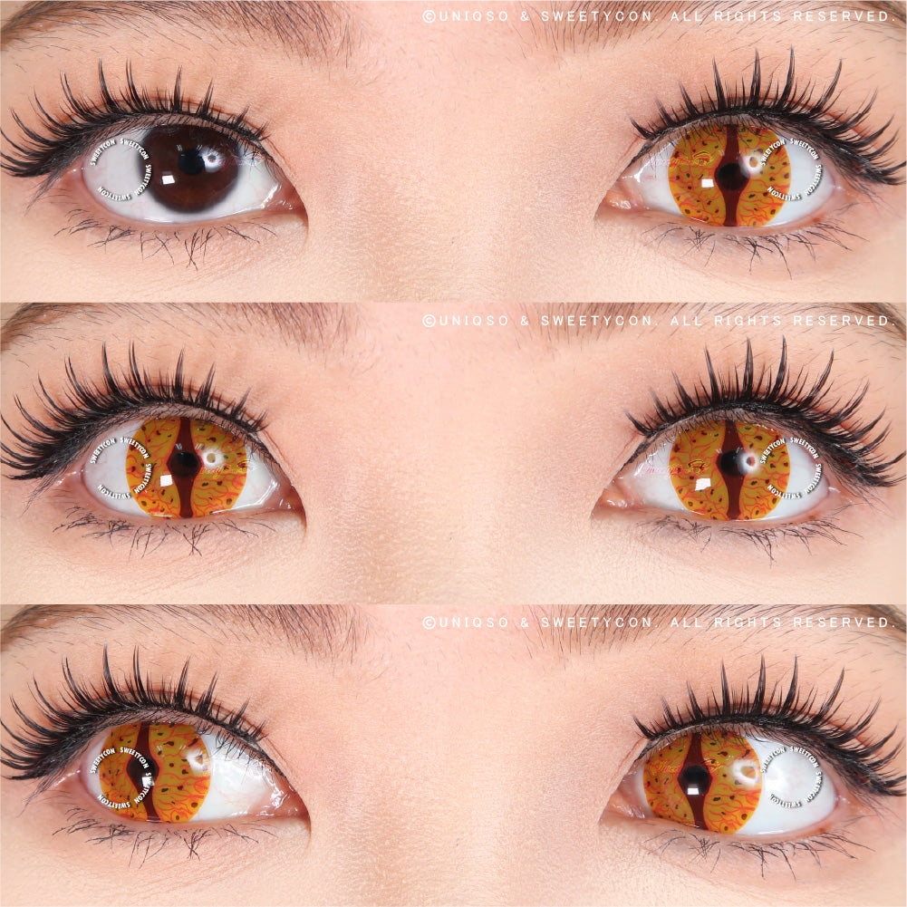 Sweety Crazy Orange Dragon Eyes (1 lens/pack)-Crazy Contacts-UNIQSO Canada