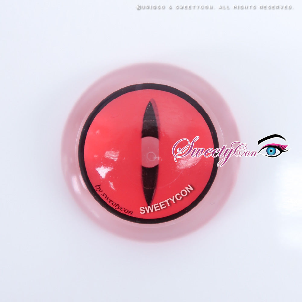 Sweety Crazy Pink Demon Eye / Cat Eye (1 lens/pack)-Crazy Contacts-UNIQSO Canada