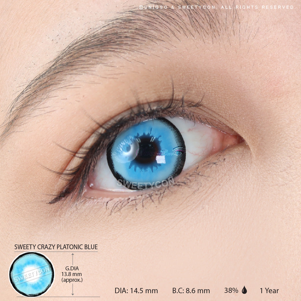 Sweety Crazy Platonic Blue (1 lens/pack)-Crazy Contacts-UNIQSO Canada