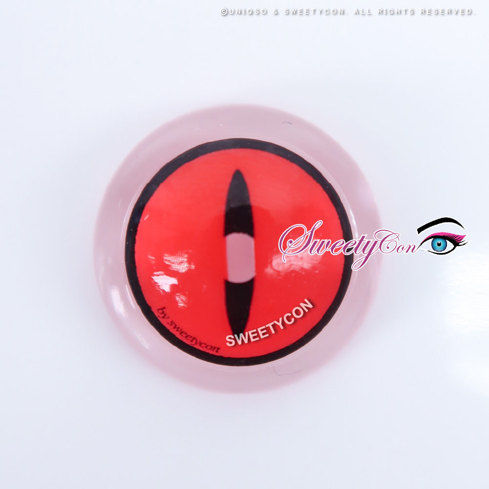Sweety Crazy Red Demon Eye / Cat Eye (1 lens/pack)-Crazy Contacts-UNIQSO Canada