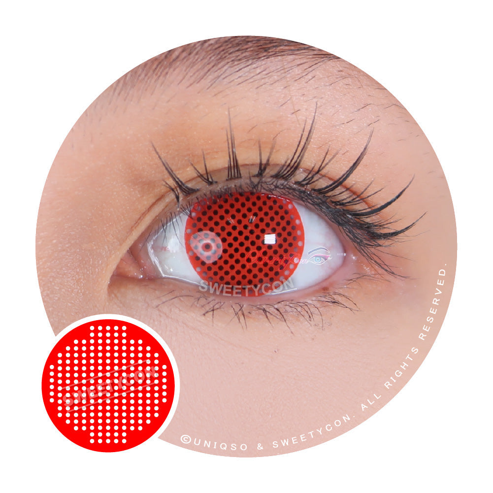 Sweety Crazy Red Screen/ Mesh II (1 lens/pack)-Crazy Contacts-UNIQSO Canada