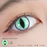 Sweety Crazy Sexy Cat Eye Green (1 lens/pack)-Crazy Contacts-UNIQSO Canada