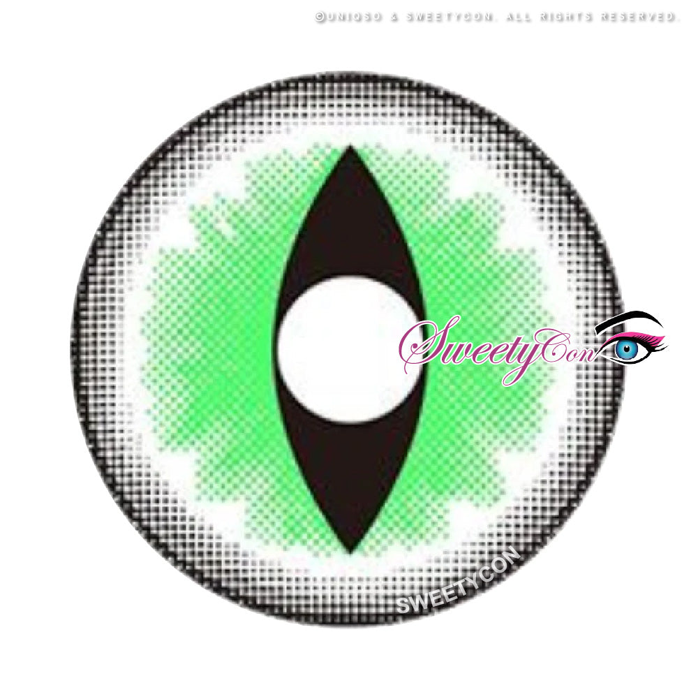 Sweety Crazy Sexy Cat Eye Green (1 lens/pack)-Crazy Contacts-UNIQSO Canada