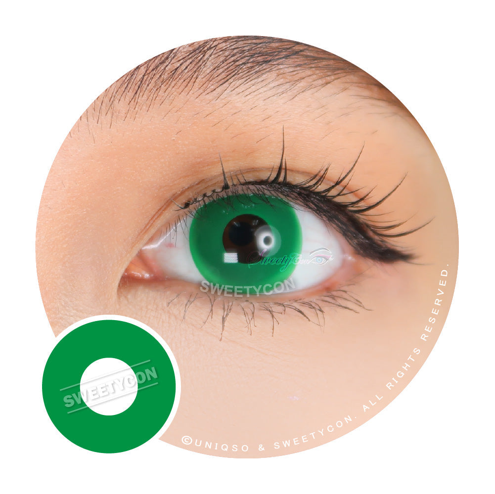 Sweety Crazy Solid Green (1 lens/pack)-Crazy Contacts-UNIQSO Canada