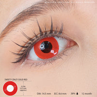 Sweety Crazy Solid Red (1 lens/pack)-Crazy Contacts-UNIQSO Canada