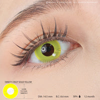 Sweety Crazy Solid Yellow (1 lens/pack)-Crazy Contacts-UNIQSO Canada