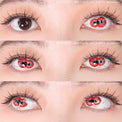 Sweety Crazy Twin Hex Red (1 lens/pack)-Crazy Contacts-UNIQSO Canada