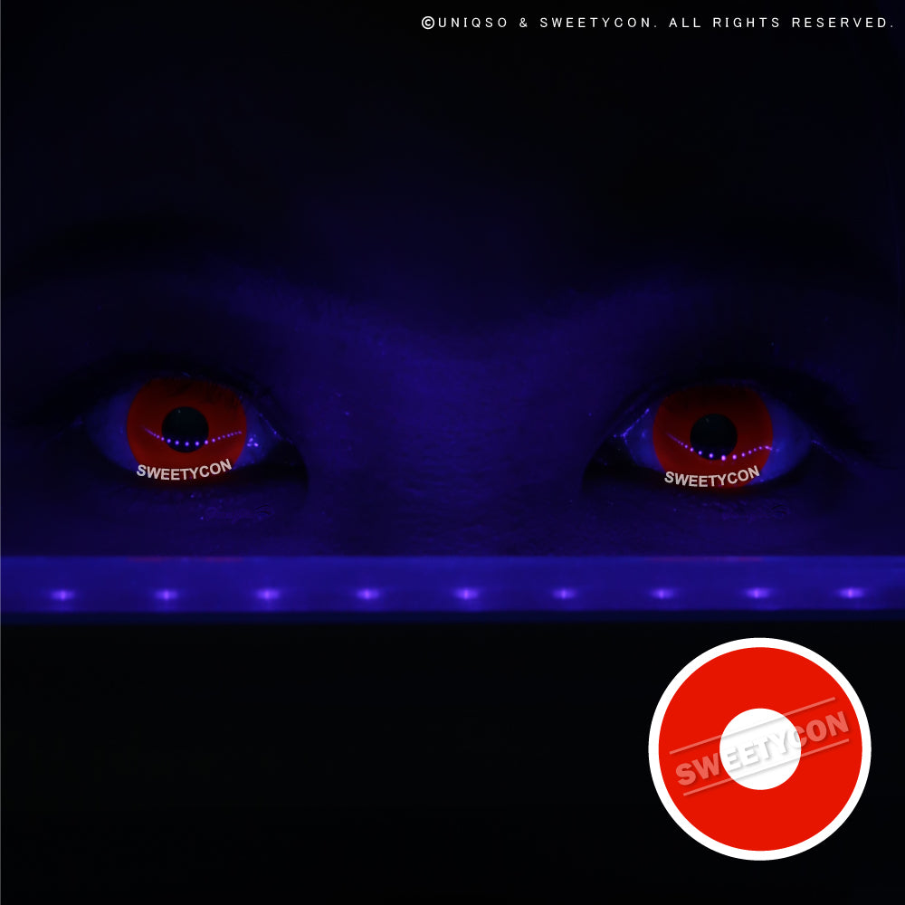 Sweety Crazy UV Glow Red (1 lens/pack)-UV Contacts-UNIQSO Canada