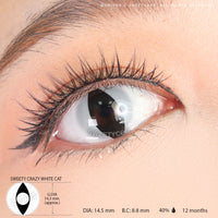 Sweety Crazy UV White Cat (1 lens/pack)-Crazy Contacts-UNIQSO Canada