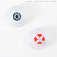 Sweety Crazy White Cross Red Eye (1 lens/pack)-Crazy Contacts-UNIQSO Canada