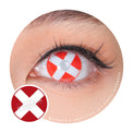 Sweety Crazy White Cross Red Eye (1 lens/pack)-Crazy Contacts-UNIQSO Canada