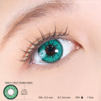 Sweety Crazy Zombie Green (1 lens/pack)-Crazy Contacts-UNIQSO Canada