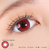 Sweety Crazy Zombie Red (1 lens/pack)-Crazy Contacts-UNIQSO Canada