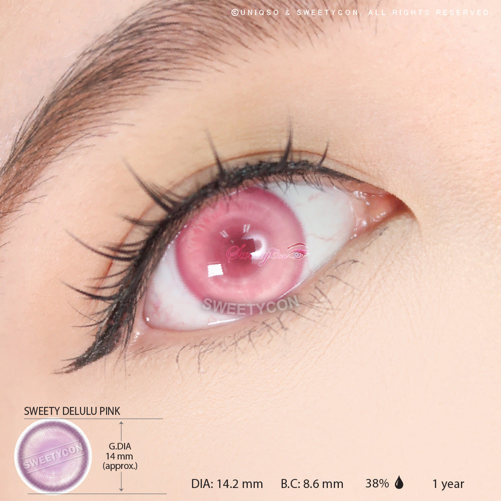 Sweety Delulu Pink (1 lens/pack)-Colored Contacts-UNIQSO Canada