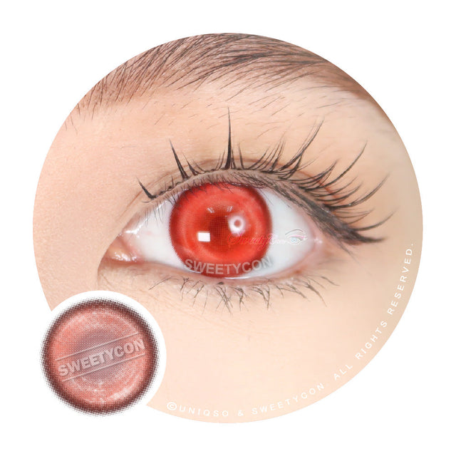 Sweety Delulu Red (1 lens/pack)-Colored Contacts-UNIQSO Canada