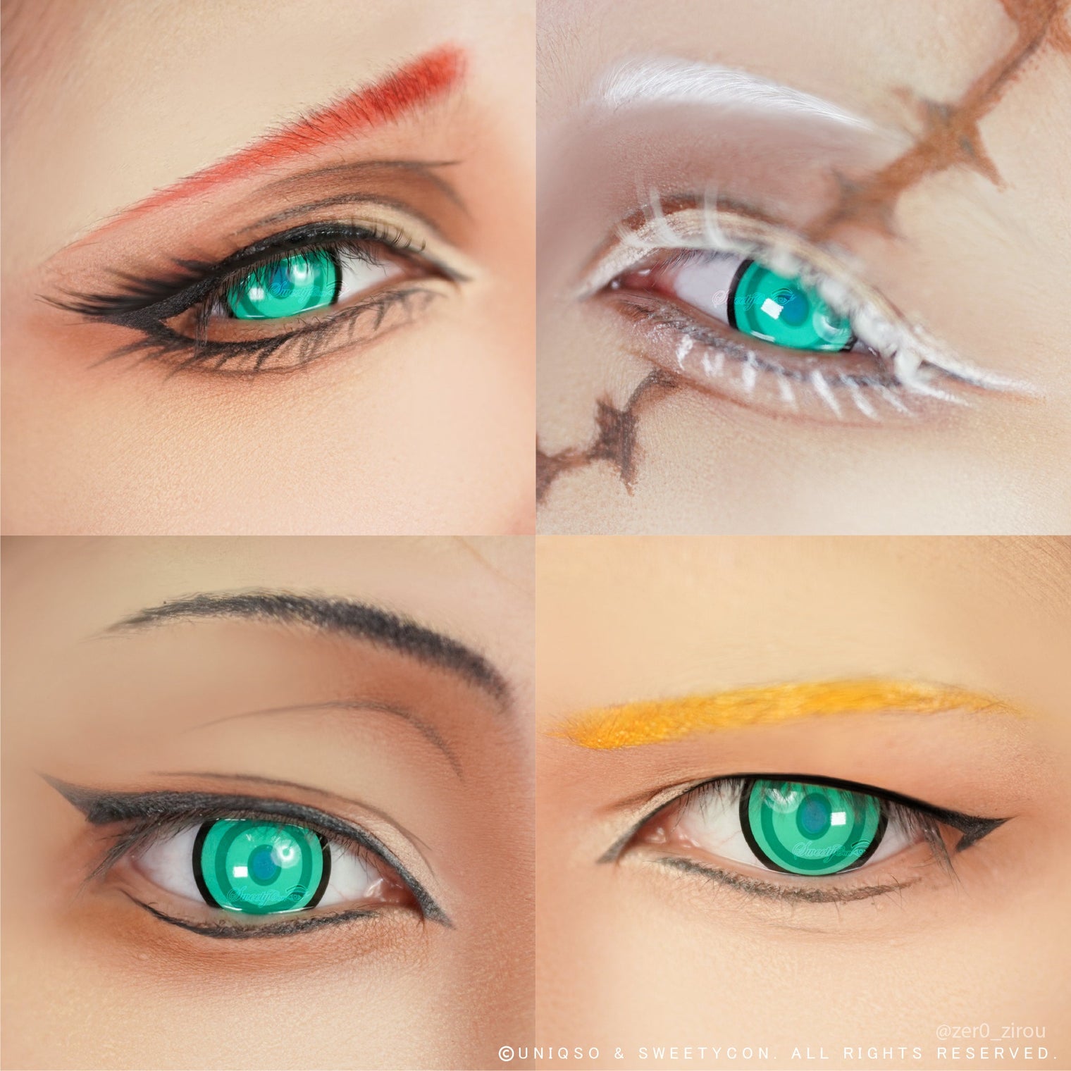 Sweety Crazy Green Ring (1 lens/pack)-Colored Contacts-UNIQSO Canada