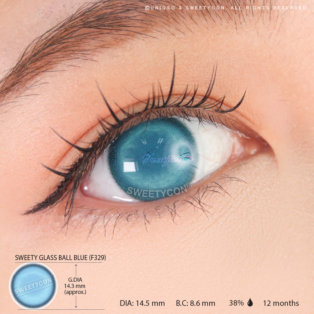 Sweety Glass Ball Blue (1 lens/pack)-Colored Contacts-UNIQSO Canada