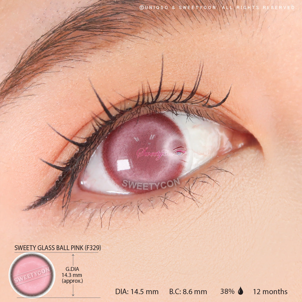 Sweety Glass Ball Pink (1 lens/pack)-Colored Contacts-UNIQSO Canada