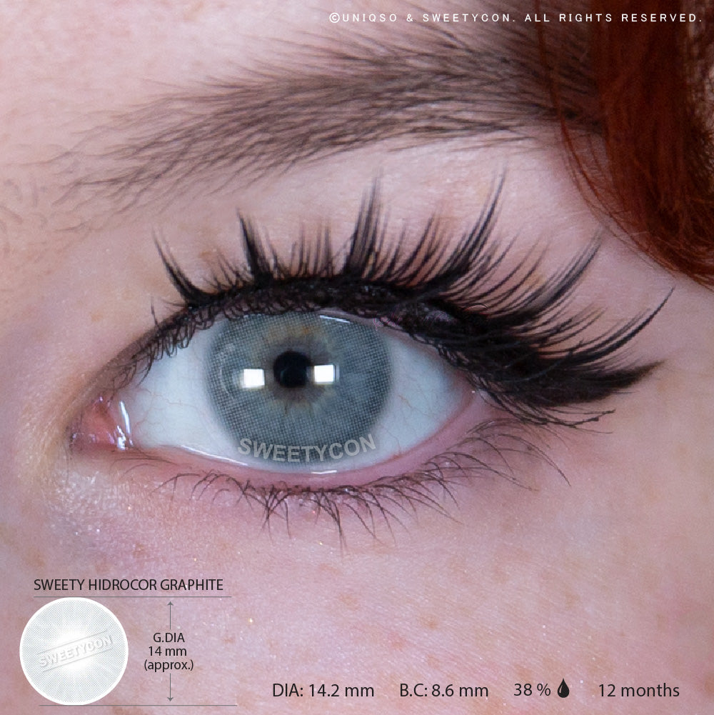 Sweety Hidrocor Graphite (1 lens/pack)-Colored Contacts-UNIQSO Canada