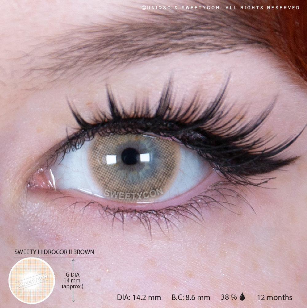 Sweety Hidrocor II Brown (1 lens/pack)-Colored Contacts-UNIQSO Canada