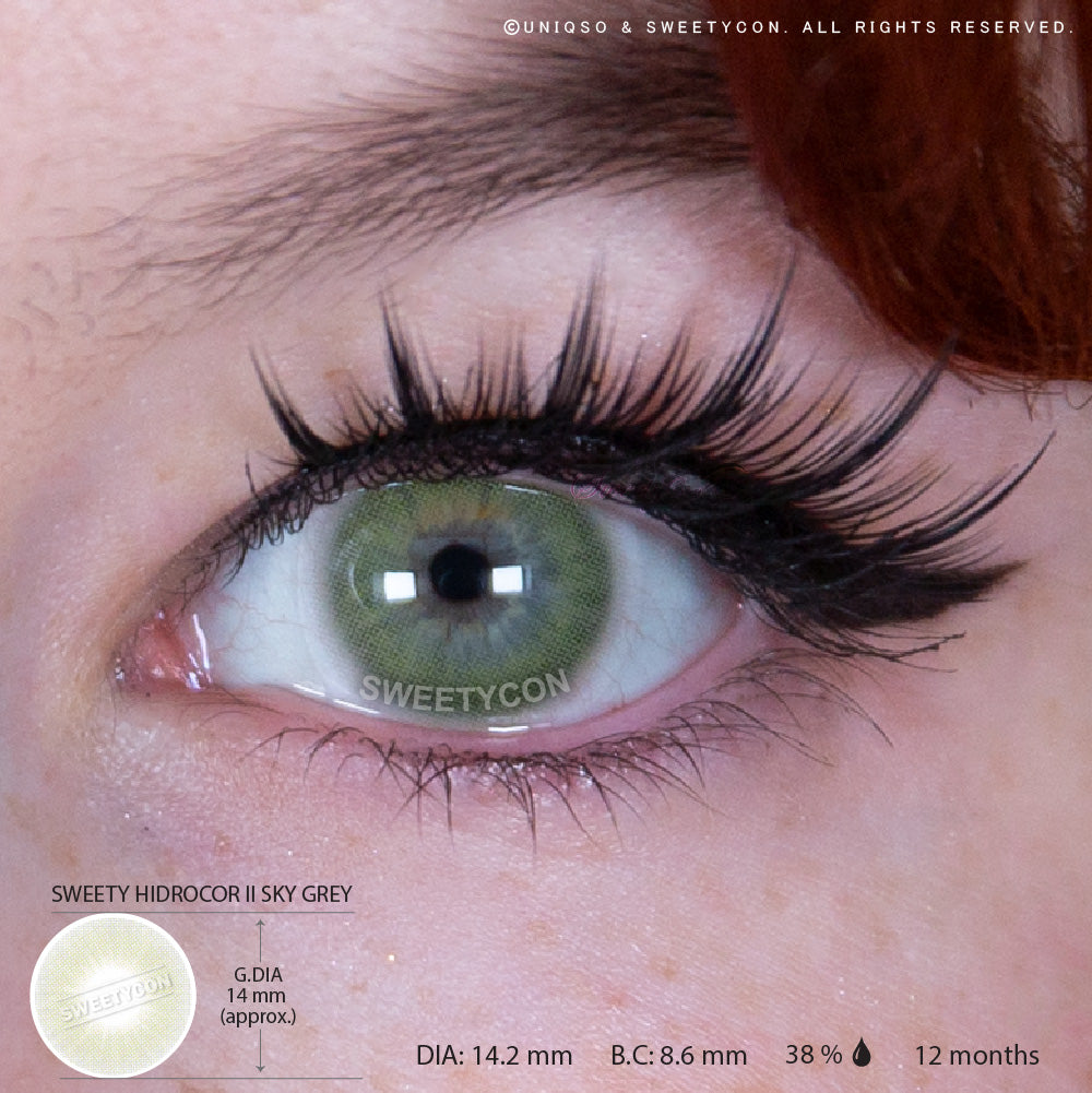 Sweety Hidrocor II Sky Grey (1 lens/pack)-Colored Contacts-UNIQSO Canada