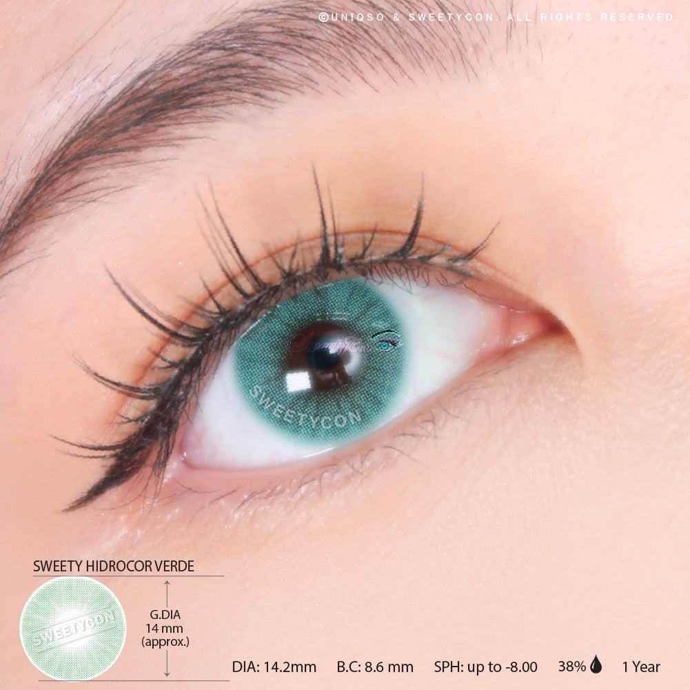 Sweety Hidrocor Verde (1 lens/pack)-Colored Contacts-UNIQSO Canada