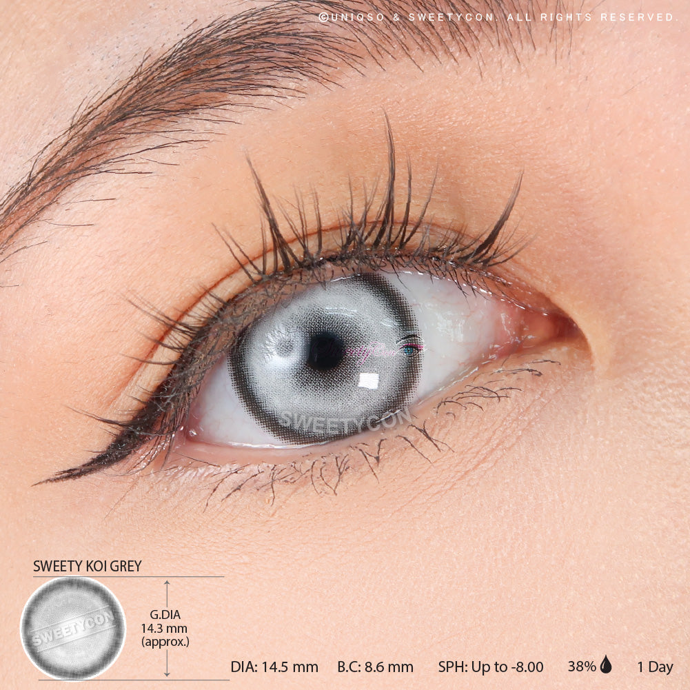 Sweety Koi Grey (1 lens/pack)-Colored Contacts-UNIQSO Canada