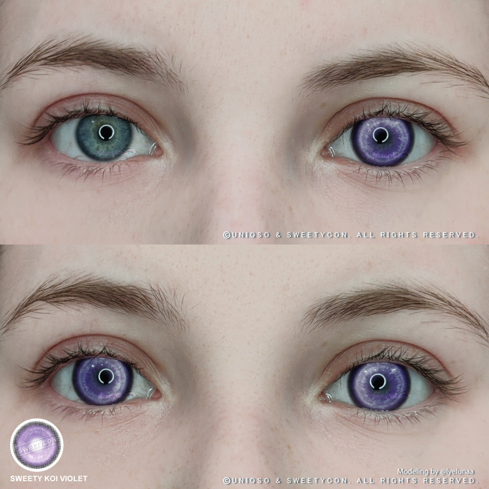 Sweety Koi Violet (1 lens/pack)-Colored Contacts-UNIQSO Canada