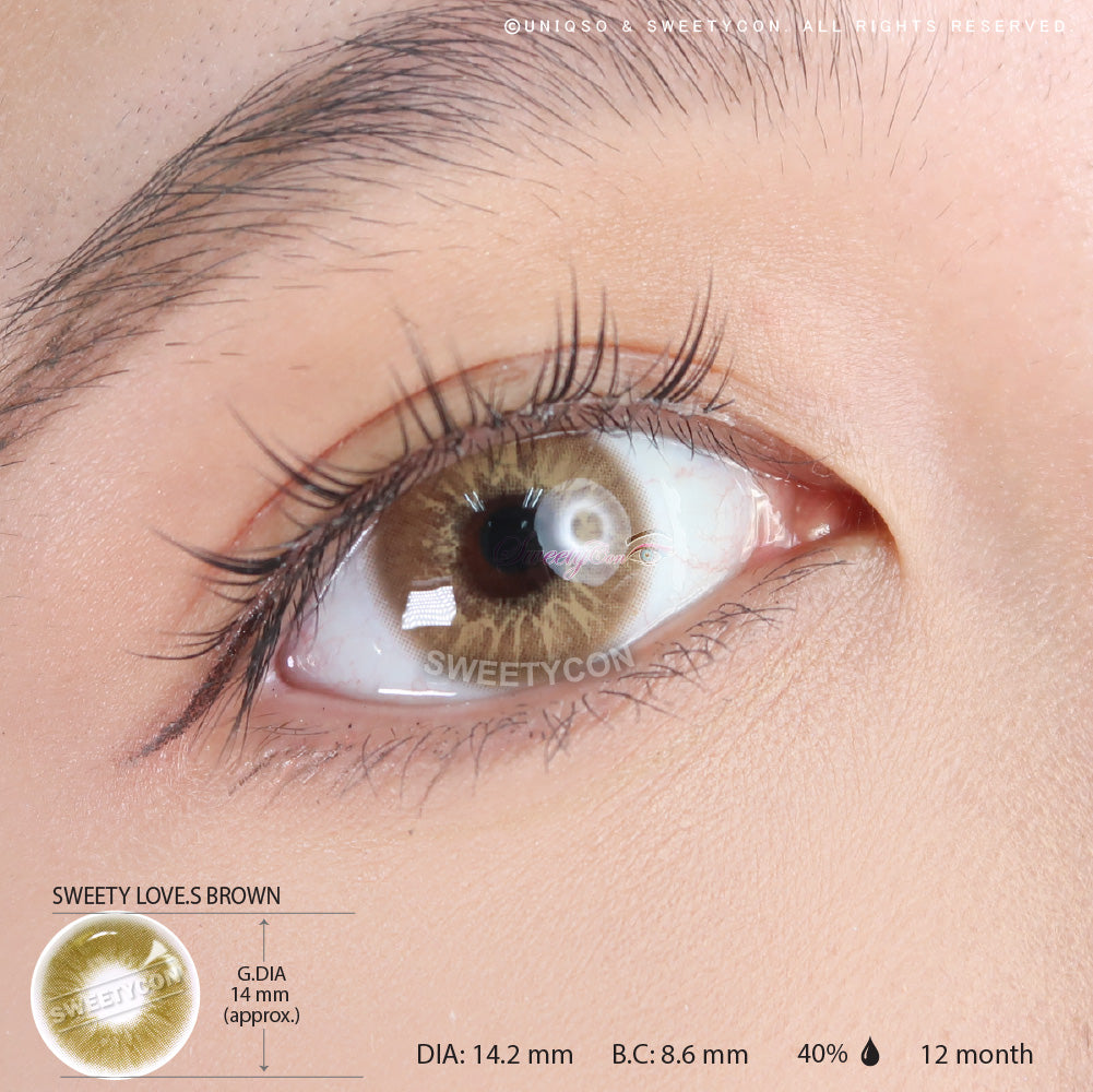 Sweety Love.S Brown (1 lens/pack)-Colored Contacts-UNIQSO Canada
