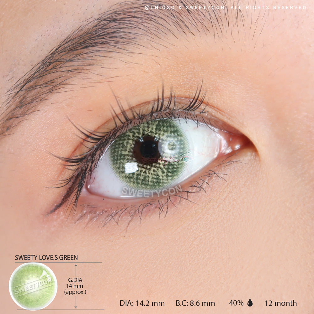 Sweety Love.S Green (1 lens/pack)-Colored Contacts-UNIQSO Canada