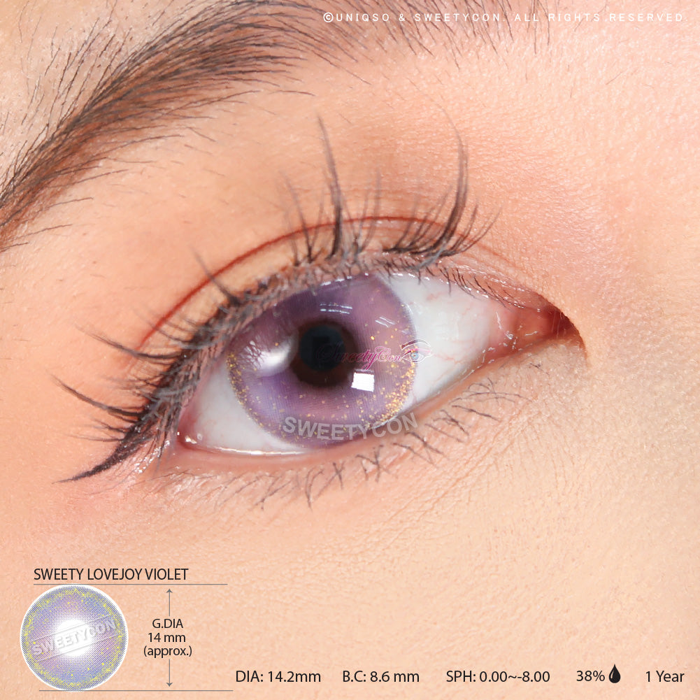 Sweety Lovejoy Violet (1 lens/pack)-Colored Contacts-UNIQSO Canada