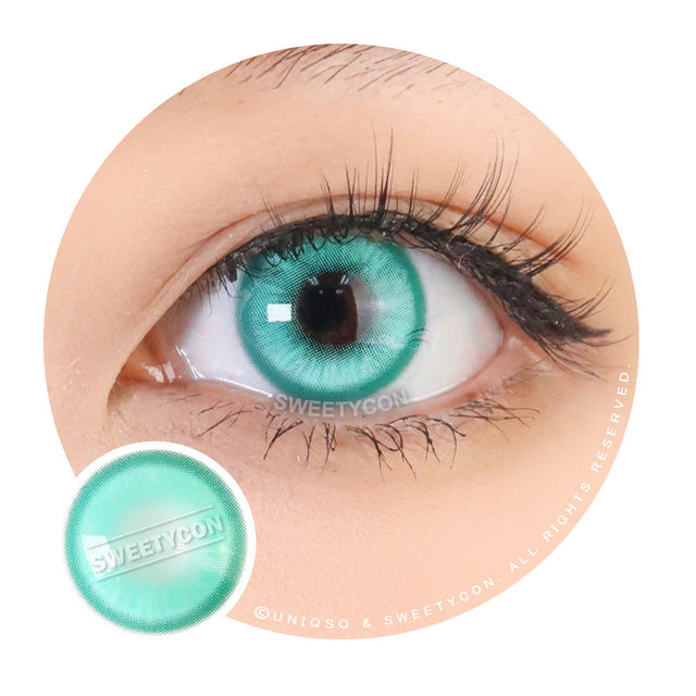 Sweety Magic Pop Cyan Green (1 lens/pack)-Colored Contacts-UNIQSO Canada