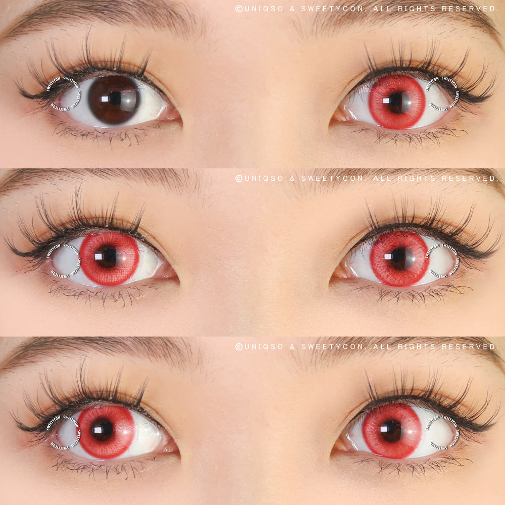 Sweety Magic Pop Red (1 lens/pack)-Colored Contacts-UNIQSO Canada