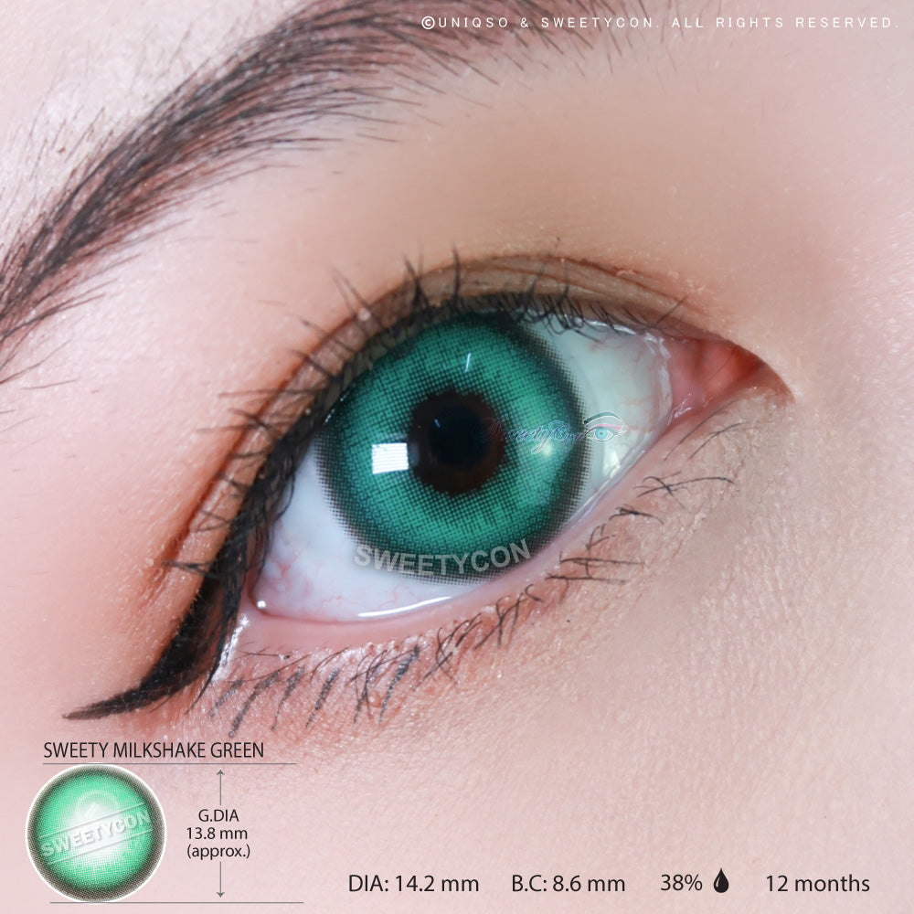 Sweety Milkshake Green (1 lens/pack)-Colored Contacts-UNIQSO Canada