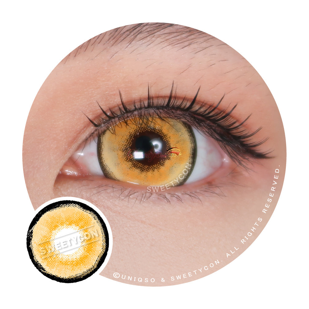 Sweety Mini Sclera Aquaman Yellow (1 lens/pack)-Mini Sclera Contacts-UNIQSO Canada