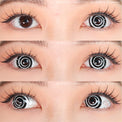 Sweety Mini Sclera Black Spiral (1 lens/pack)-Mini Sclera Contacts-UNIQSO Canada